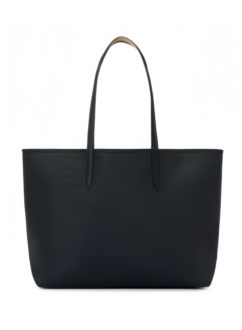 Lacoste Women's Double-sided Two-color Large Capacity Handbag, Fashionable and Multifunctional, Black/Beige - Image 3